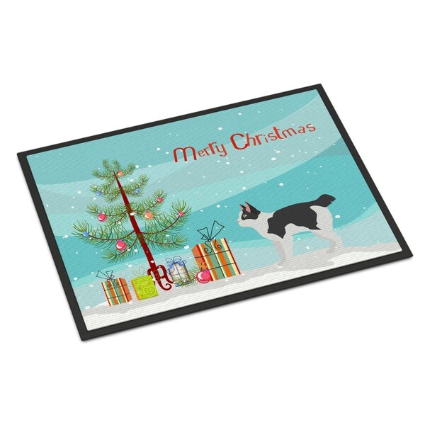 Carolines Treasures 18 x 27 in. Japanese Bobtail Cat Merry Christmas Indoor or Outdoor Mat CK4633MAT - main